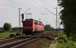 140 600 mit einem kleinen Lokzug in Richtung Frankfurt(Main).Am 24.05.10 ...