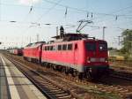 BR 140 Lokportraits 140 858-2 f�hrt am 16.07.2010 mit 232 498-6 im Schlepp durch Angerm�nde
