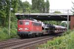 140 169-4 mit Autozug in Limmer am 24.06.2009  ...