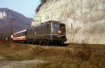 BR 140 mit Zugen 140 007  Geislinger Steige  27.02.92