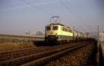 BR 140 mit Zugen 140 331  Ensingen  02.01.90