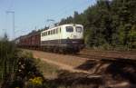 BR 140 mit Zugen 140 081  Graben Neudorf  03.08.90