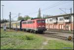 BR 140 mit Zugen 140 502-6, am 28.04.10 in Lehrte.