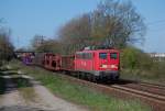 BR 140 mit Zugen 140 627-1 (DB Cargo) am 17.04.2010 mit gem.GZ durch Ahlten -> Lehrte