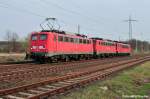 BR 140 mit Zugen Sch�ner Lokzug! 140 043-1 + 140 789-9 + 155 148-0 auf Solotour gen Priort unterwegs (Satzkorn 13.04.10)