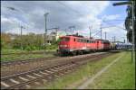 140 627-1, am 25.05.2010 in Lehrte. Die zweite Lok war ...