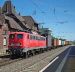 Und noch ne 140! Die 140 003-5 mit Containerzug in ...
