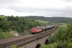 BR 140 mit Zugen 140 037-3 �berquerte am 20.06.2010 mit dieser Kesselwagen-Sonderleistung den Bekeviadukt. Loks der BR 140 sind auf der Kbs 430 sehr selten geworden !!!
