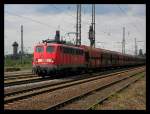 BR 140 mit Zugen 140 172 mit Gz in Duisburg Bissingheim, 06.07.2010