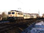 BR 141 141 351-7 mit Ems-Leihe-Express RE 60 24008 Hannover-Bad Bentheim auf Bahnhof H�rstel am 23-01-2000. Bild und scan: Date Jan de Vries.
