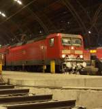 143 XX5-6 im HBF Leipzig mit einem RB aus Lutherstadt ...