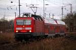 143 020 erreicht am 28.11.09 mit einer S1 Leipzig-Leutzsch.  ...