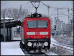 29.11.05 R�gendamm Bhf- noch ohne neue Sundquerung im Hintergrund.-143 295-4 ...