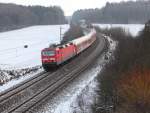 BR 143 mit Zugen BR 143 mit der RB unterwegs auf der 750 am 07.01.2010