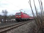 BR 143 904-1 am 23.Februar, Richtung Geislingen  ...
