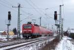 143 210-3 beschleunigt gerade auf 120 Km/h, nachdem sie den ...