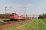 143 820 mit RB 32120 bei Stephansposching (06.04.2010)  ...