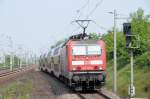 143 147 schiebt am 29.05.10 die S1 aus dem Hp ...