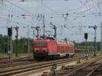 143 038-8 verl�sst am 25.06. 10 mit ihrer RB nach Leipzig/Messe ...