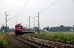BR 143 mit Zugen 143 806 mit RB Richtung Regensburg am 05.07.2010 kurz nach Plattling.