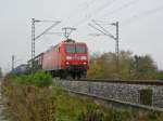 145 054-3 mit ??? am 29. Oktober 2009 nahe der ...