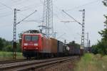 145 054-3 mit Containerzug ...  Gilbert Coletti 18.01.2010
