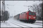 Ein Container Gz mit der 145 074. Dieser gerade durch ...