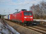 BR 145 061-8 am 19.02.2010 auf der KBS 380 an ...