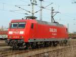 145 056 Railion, in BW Leipzig Engelsdorf, am 25.03.2010.  ...
