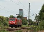 145 003-0 f�hrt am 24.07.10 als Lz durch Hamburg-Unterelbe Hafeneinw�rts. ...