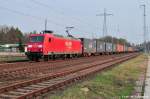 BR 145 mit Zugen 145 067-5 zog einen Containerzug gen Priort (Satzkorn 13.04.10) 
