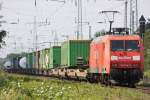 BR 145 mit Zugen Die Verblichene 145 014 am 7.6.10 mit dem Hangartner in Ratingen-Lintorf