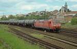 BR 145 mit Zugen 145 005  H�nfeld  31.05.05
