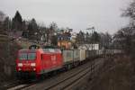 Die 145 065 zog ...  Niklas Eimers 02.02.2012