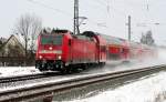 Die 146-247 zieht den RE4782 von N�rnberg nach Frankfurt �ber ...
