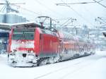BR 146 mit Zugen Eine 146er in 40 cm Schnee am 31/01/2010.