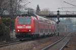 BR 146 mit Zugen 146 119-3 mit RB, Heidelberg Hbf - Frankfurt(M) Hbf, in Laudenbach(Bergstr). 05.02.2010