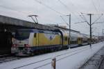 br-146-private ME 146 14 schiebt einem Metronom von G�ttingen anch Uelzen am 04.01.2010 um 08:40 in Hannover HBF