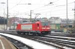 BR 146 Werbeloks Nachdem 146 203-5 am 19.2.2010 durch eine 218 vor ihrem IRE nach Lindau in Ulm abgel�st wurde, ist sie nun auf dem Weg in die Abstellgruppe.