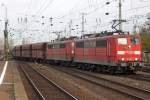 BR 151 Die 151 164-1 und 151 162 in M�nchengladbach Hbf , am 11,11,09