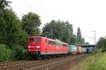 151 056-9 war am 10.8.2009 mit einem Containerzug bei Limmer ... 151 056-9 war am 10.8.2009 mit einem Containerzug bei Limmer ...