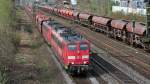 BR 151 151 103-9 in Doppeltraktion verl��t Bereich Bonn-Beuel Bhf in Richtung S�den - 07.04.2010