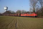 BR 151 151 160-9 und eine zweite 151 am 03.03.10 in Viersen-D�lken.