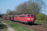 151 005-6 + 151 xxx mit einem Kohlezug am 17.4.2010 ...