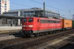 BR 151 151 052-8 auf der Durchfahrt am Heimeranplatz in M�nchen am 08.04.10 