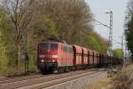 151 169-0 mit einem Kohlezug in Bornheim am 24.04.2010  ...