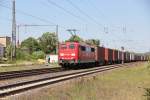 151 063-5 mit Containerzug ...  Jens Baumhauer 06.08.2011