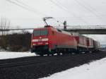 BR 152 152 139-2 mit Gz, zwischen Gem�nden (Main) und Karlstadt (Main), am 03.02.2010