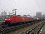 BR 152 152 112-9 mit Gz, in M�nchen Ost, am 09,02,2010