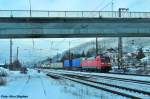 152 106-1 mit TEC 41931 Maschen - Linz Stadthafen,verl�sst Gem�nden/Main ...